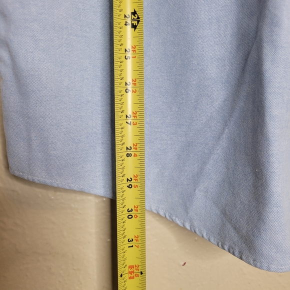 Clay Brooke Mens Shirt Wrinkle Free Blue Size 16 - Picture 4 of 7